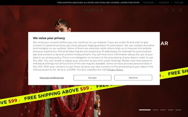 Screenshot of mariab.pk