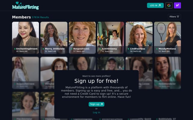 Screenshot of matureflirting.com