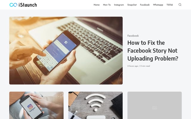 Screenshot of istaunch.com