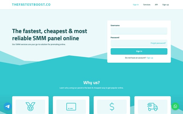 Screenshot of thefastestboost.com