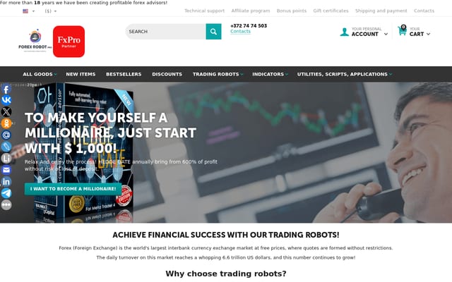 Screenshot of forexrobot.pro