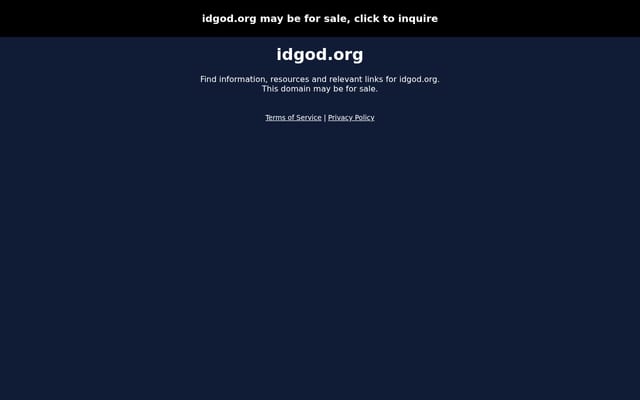 Screenshot of idgod.org