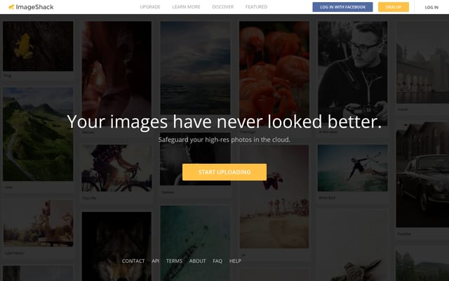 Screenshot of imageshack.com
