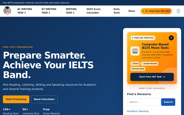 Screenshot of ieltsfever.org
