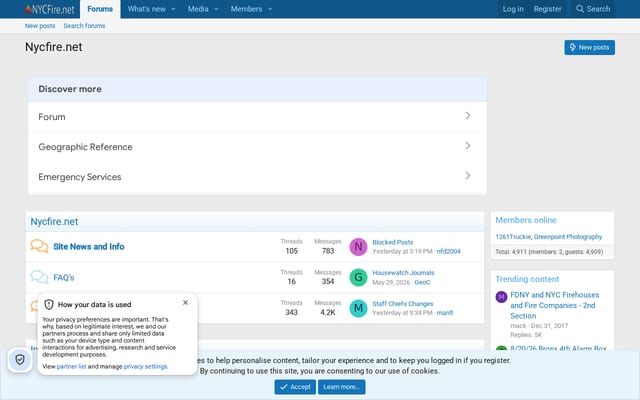 Screenshot of nycfire.net