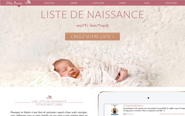 Screenshot of mesenvies.fr