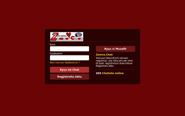 Screenshot of zemra.chat