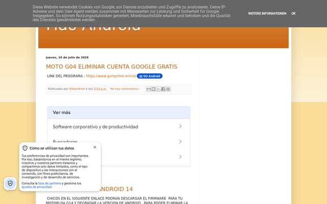 Screenshot of fidoandroid.blogspot.com