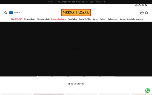 Screenshot of meenabazaar.com