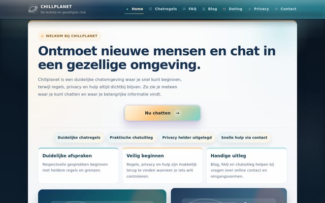 Screenshot of chillplanet.nl
