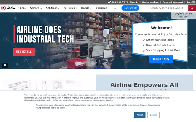 Screenshot of airlinehyd.com