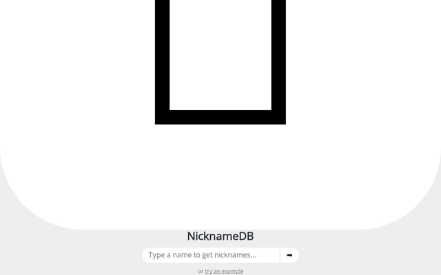 Screenshot of nicknamedb.com