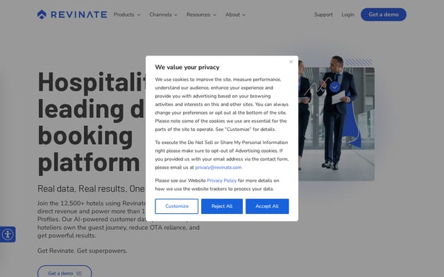 Screenshot of revinate.com