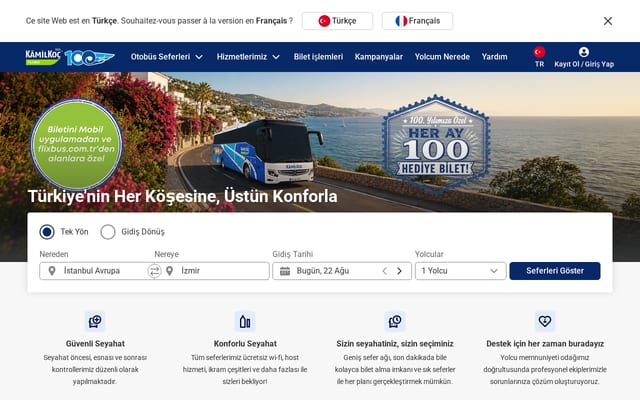 Screenshot of kamilkoc.com.tr