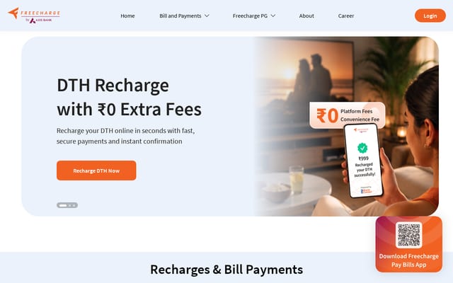 Screenshot of freecharge.in