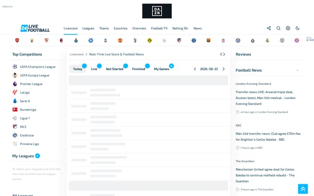 Screenshot of livefootball24.com