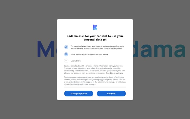 Screenshot of kadama.com