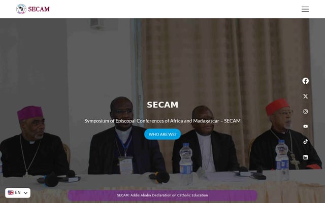 Screenshot of secam.org