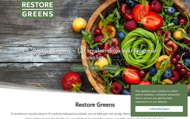 Screenshot of restoregreens.se