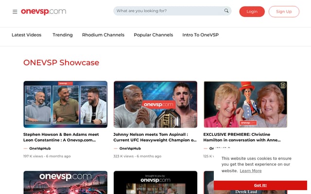 Screenshot of onevsp.com