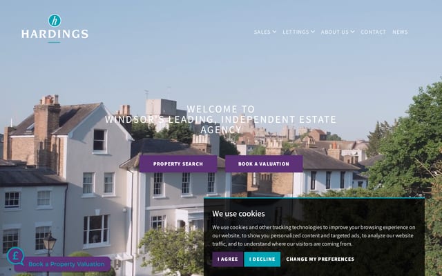 Screenshot of hardings.co.uk
