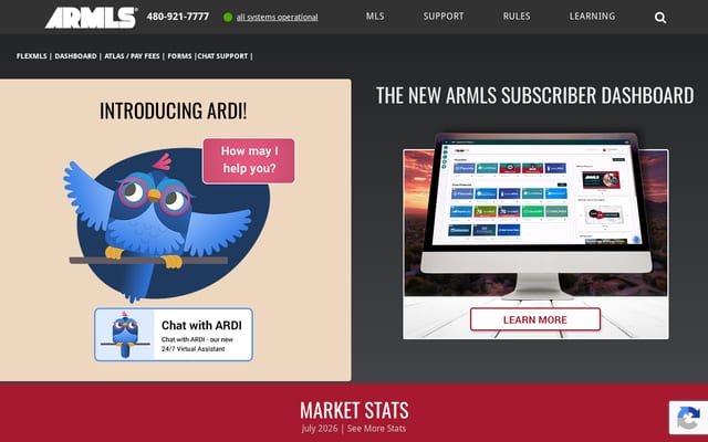 Screenshot of armls.com