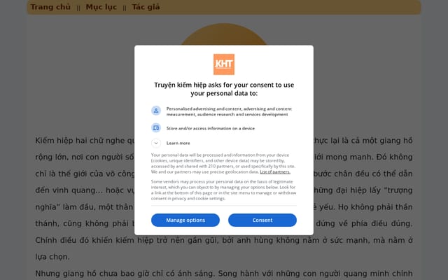 Screenshot of kiemhieptruyen.com