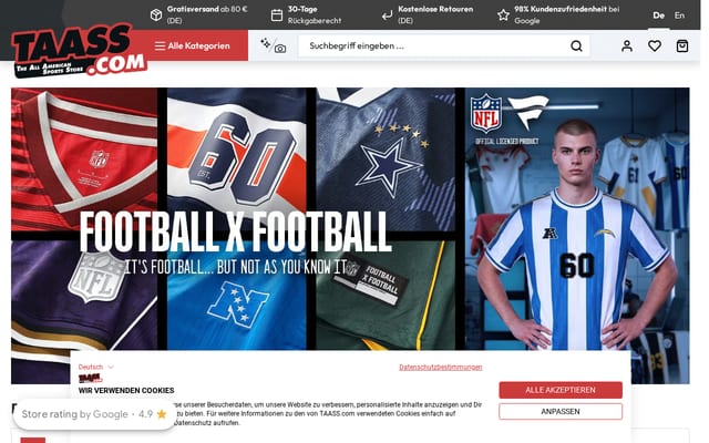 Screenshot of taass.com