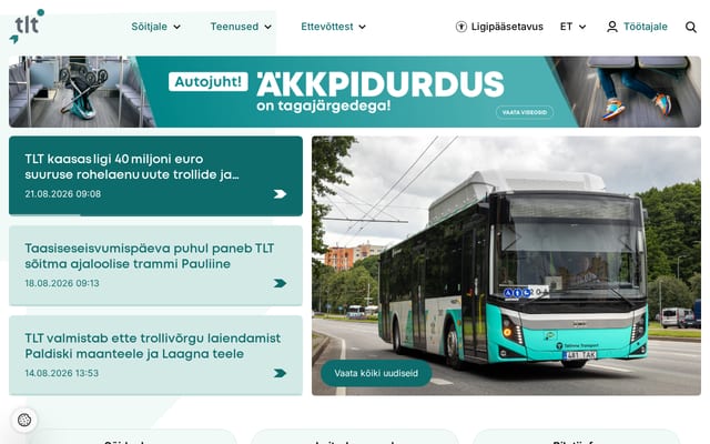 Screenshot of tallinnlt.ee