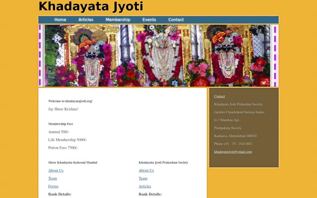 Screenshot of khadayatajyoti.org
