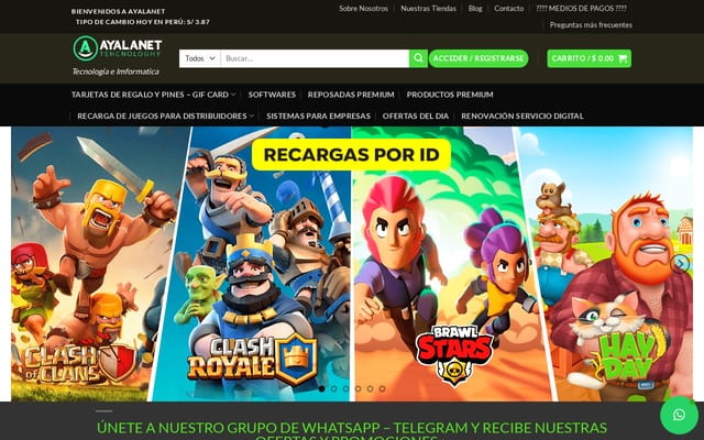 Screenshot of ayalanet.com
