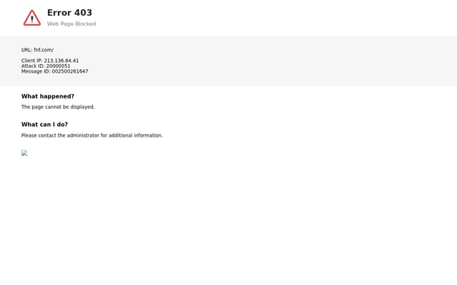 Screenshot of fnf.com