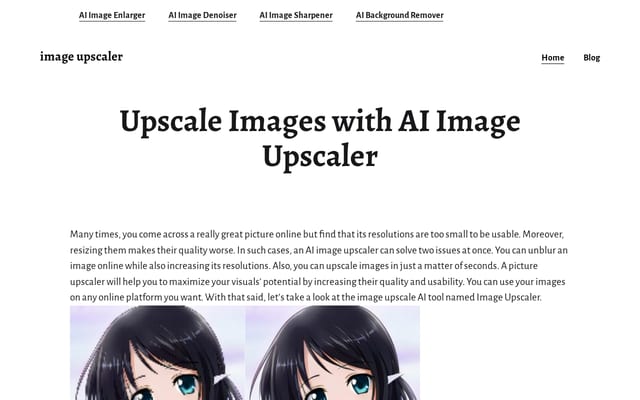 Screenshot of image-upscaler.com
