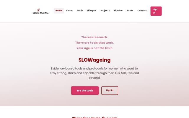 Screenshot of slowaging.org