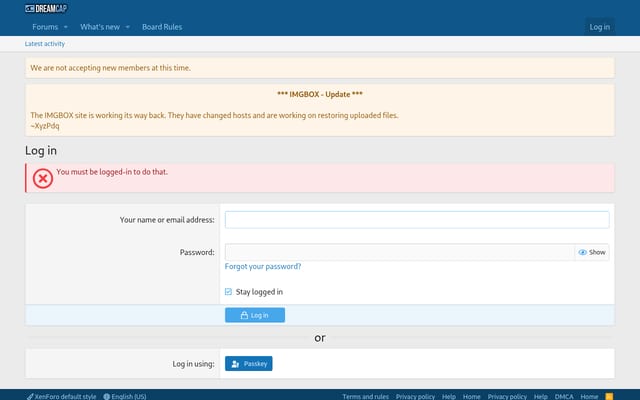 Screenshot of dreamcap.org