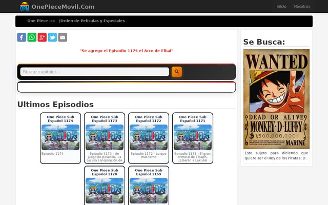 Screenshot of onepiecemovil.com