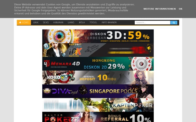 Screenshot of hokibet88.blogspot.com