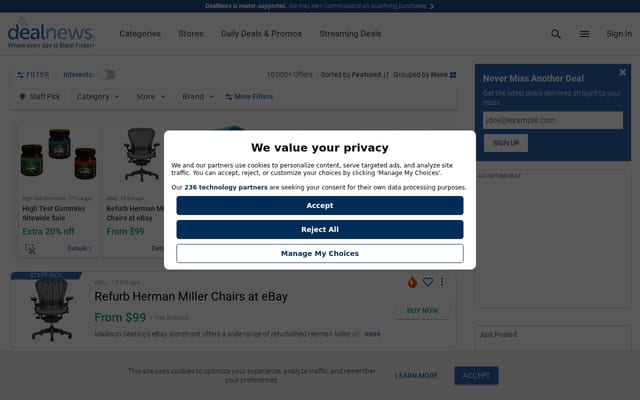 Screenshot of dealnews.com