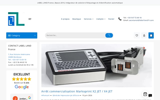 Screenshot of label-land-fr.com