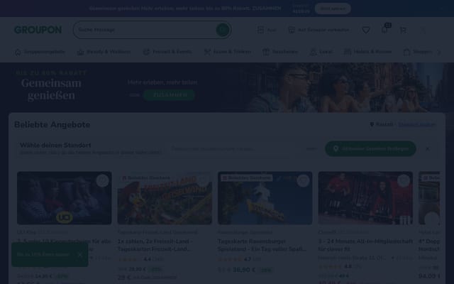 Screenshot of groupon.de
