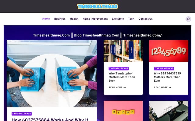 Screenshot of timeshealthmag.net