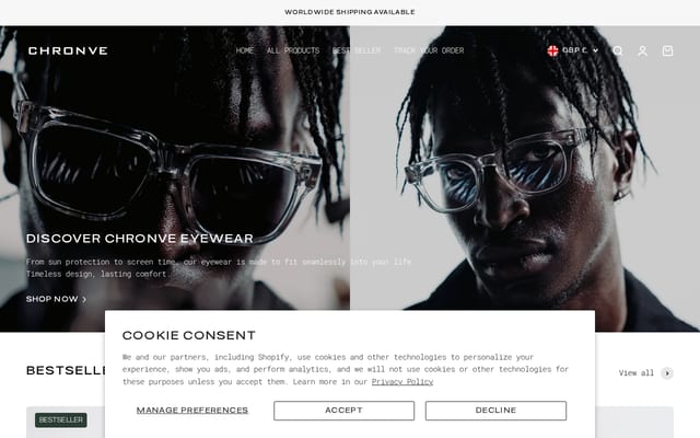 Screenshot of chronve.com