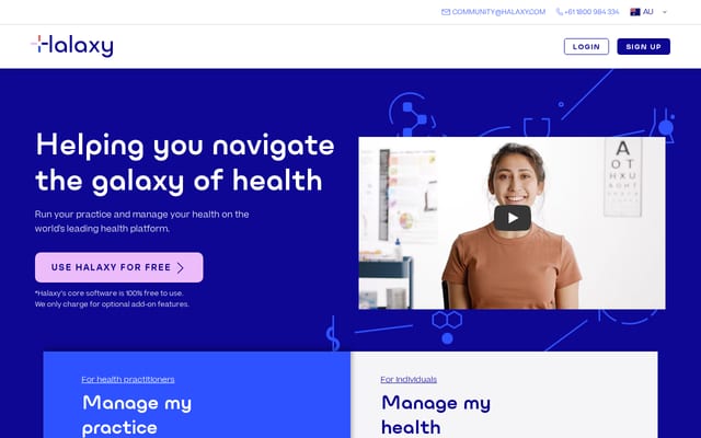 Screenshot of halaxy.com