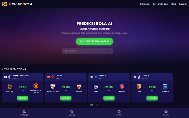 Screenshot of kiblatbola.com