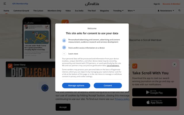 Screenshot of scroll.in