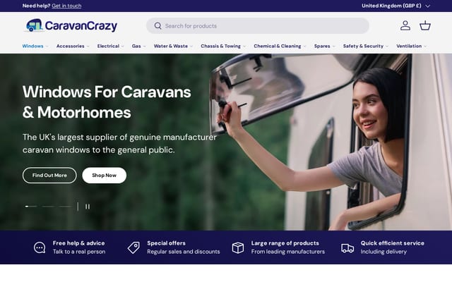 Screenshot of caravancrazy.co.uk