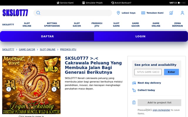 Screenshot of skslot77.org