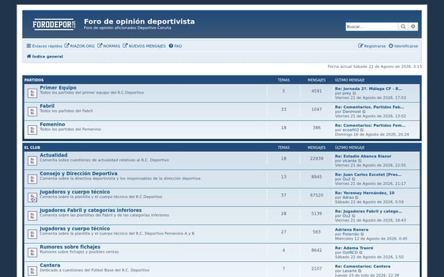 Screenshot of forodepor.com