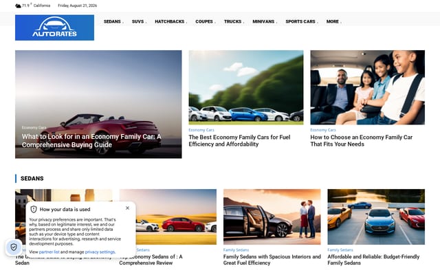 Screenshot of autorates.net