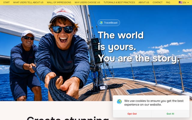 Screenshot of travelboast.com